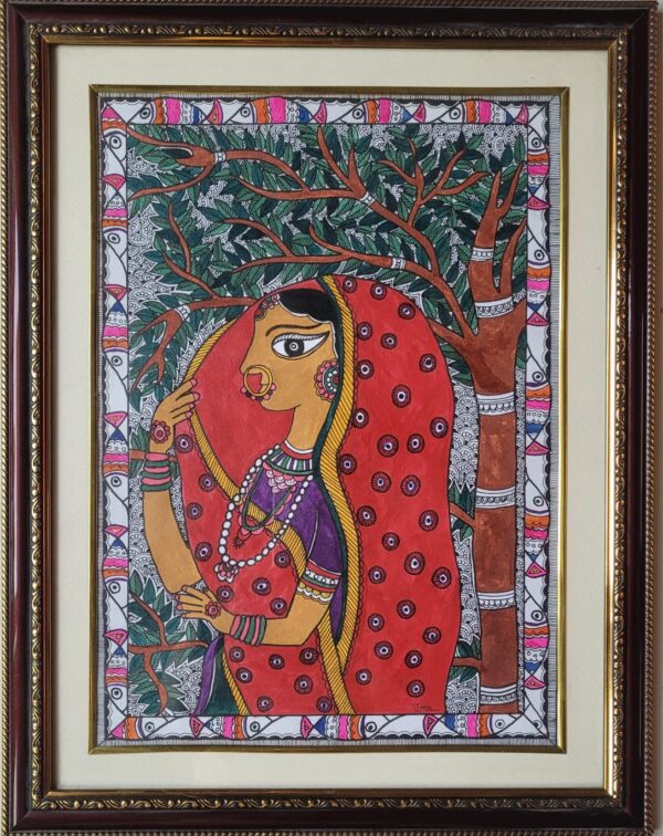 Beautiful Women Madhubani Painting